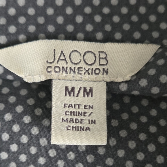 Women's Gray Button-Up Blouse - Picture 9 of 9